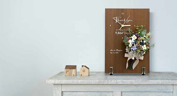 ミニブーケの花時計