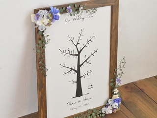 ウェディングツリー シュエット/フラワー装飾セット(M・L)