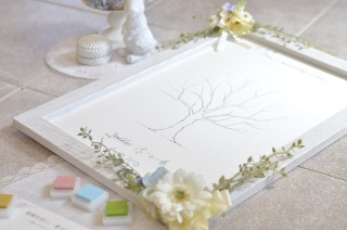 ウェディングツリー ブラン/フラワー装飾セット(M・L)