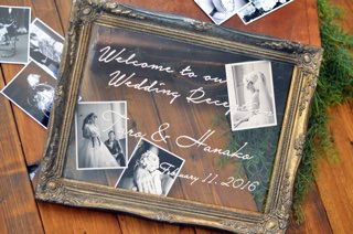 レトロなウェルカムボード クレール・クリア/White TEXT