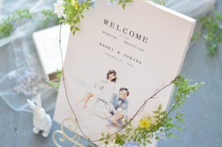 キャンバスのウェルカムボード エクラン/パステル