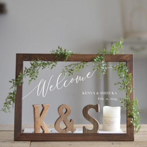 レトロなウェルカムボード ルフレ・ブラウン